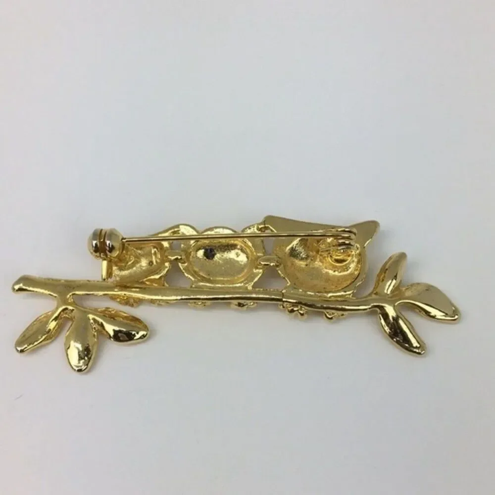 Vintage 1980s Owl Brooch Whimsical‎ Fairycore Cottage Grandmother Pin
